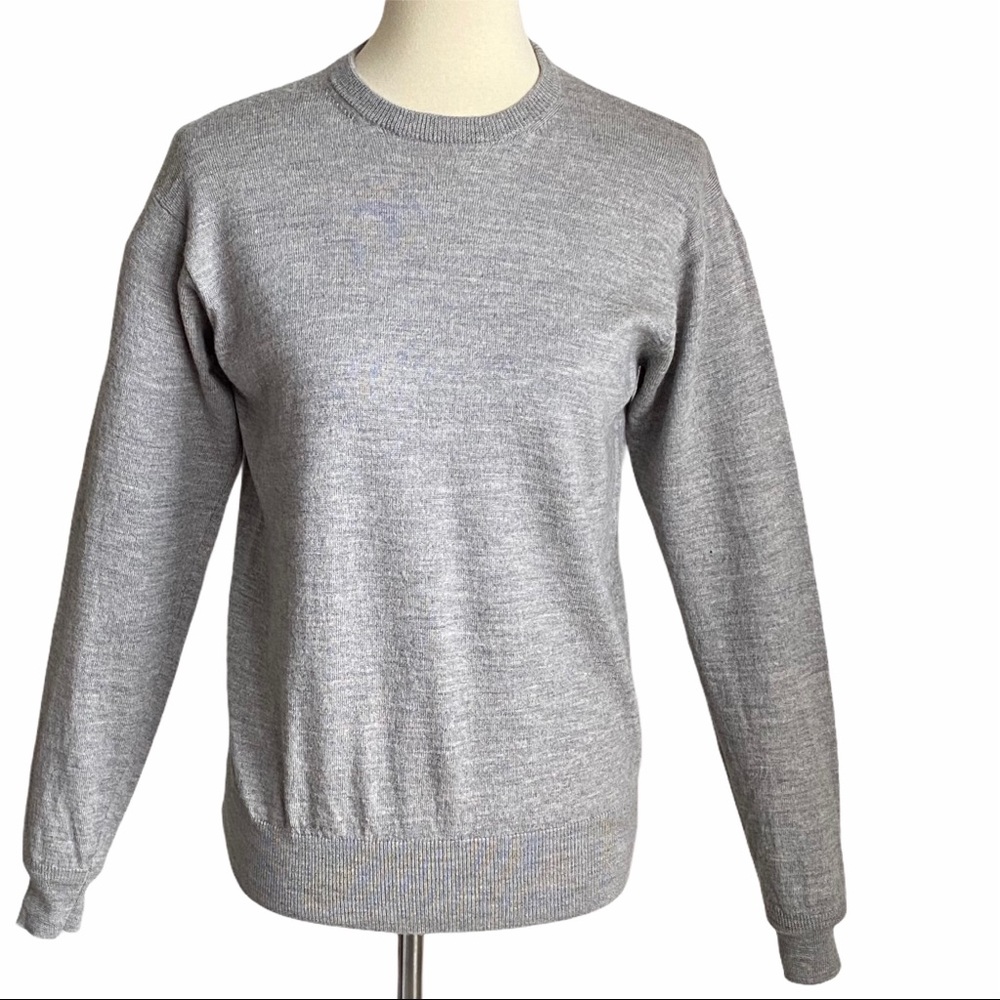Neiman Marcus Sweater Vintage Gray Wool Silk Cashmere Size Medium